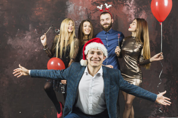 photo de collaborteurs soirée de noel