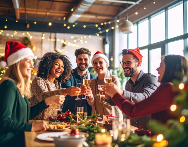 soiree de noel en entreprise avec cocktail